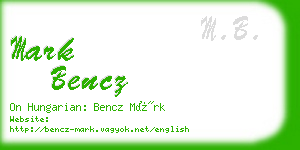 mark bencz business card